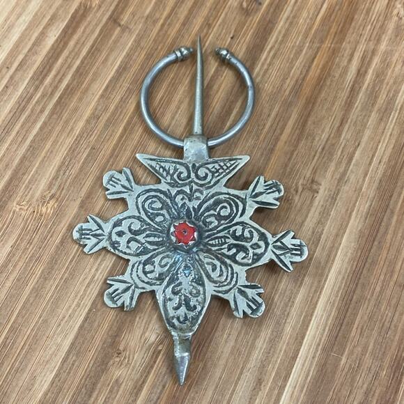 Vintage Antique rare Moroccan Silver Fibule - Picture 1 of 4